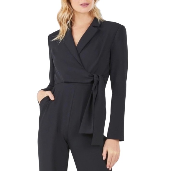 BCBG Pants - BCBG Black Long Sleeve Wrap Pants Jumpsuit size Small